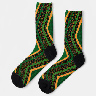 Afro Pop Kente Green Socken