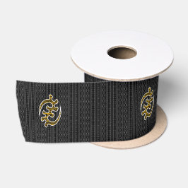 Afro Pop Modern Mudcloth Adinkra Satin Ribbon Satinband