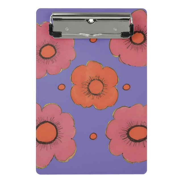Afro Poppies Mini-Zwischenablage Mini Klemmbrett (Vorderseite)