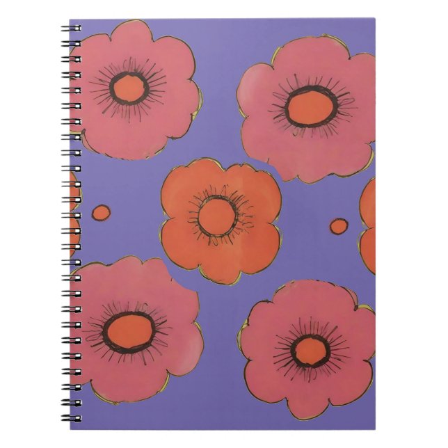 Afro Poppies Spiral Foto Notebook Notizblock (Vorderseite)