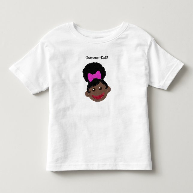 Afro Puff Little Girl | Gramma-Puppe Kleinkind T-shirt (Vorderseite)