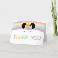 Afro Puff Unicorn and Rainbows Gold Glitter Stars