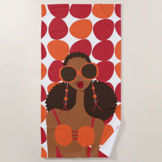 Afro Puffs Strandtuch