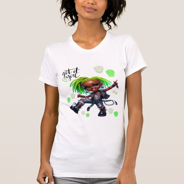Afro Punk Get It Girl Ladys T - Shirt (Vorderseite)