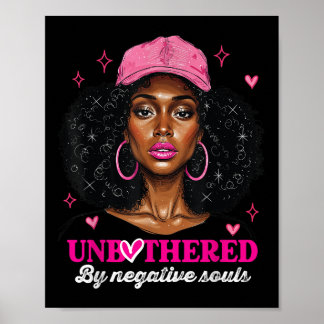 Afro Queen Sy Black Woman Unbothe Poster