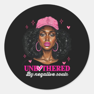 Afro Queen Sy Black Woman Unbothe Runder Aufkleber