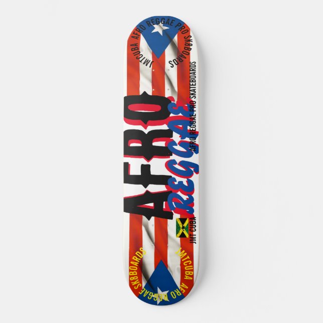 AFRO REGGAE JMT CUBA 8 1/4" Skateboard Deck (Vorderseite)