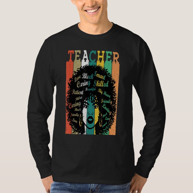 Afro Retro Black History Monat Schwarze Frau unter T-Shirt (Vorderseite)