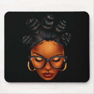 Afro Schwarze Frau Afrikanischer Schwarzer Geschic Mousepad