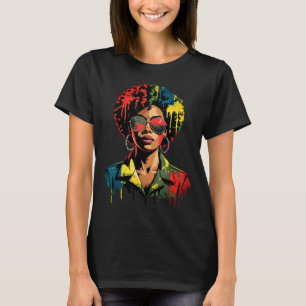 Afro schwarze Frau Melanin Königin afrikanisch sch T-Shirt