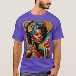 Afro Soul Diva Vibrannt Art T-Shirt