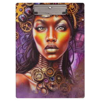 Afro Steampunk Inspired Art Klemmbrett