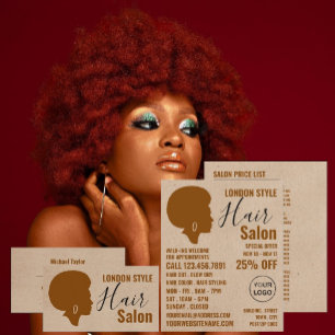 Afro Style, Haar Stylist, Haarsalon Werbung Flyer