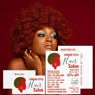 Afro Style, Haar Stylist, Haarsalon Werbung Flyer