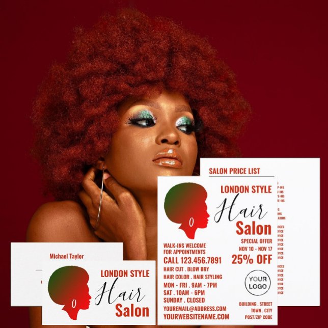 Afro Style, Haar Stylist, Haarsalon Werbung Flyer (Von Creator hochgeladen)