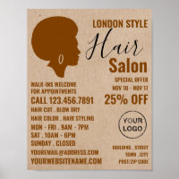 Afro Style, Haar Stylist, Haarsalon Werbung