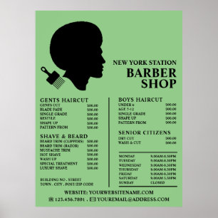 Afro Style, Men Barbers Price List Poster
