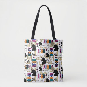 Afro Unicorn Bold Muster Tasche