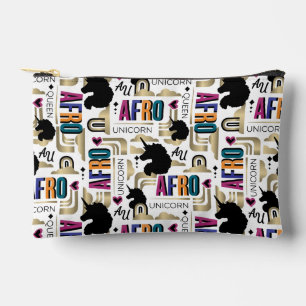 Afro Unicorn Bold Muster Zubehörtasche