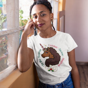 Afro Unicorn 'Dies ist die Season Holiday Unicorn T-Shirt