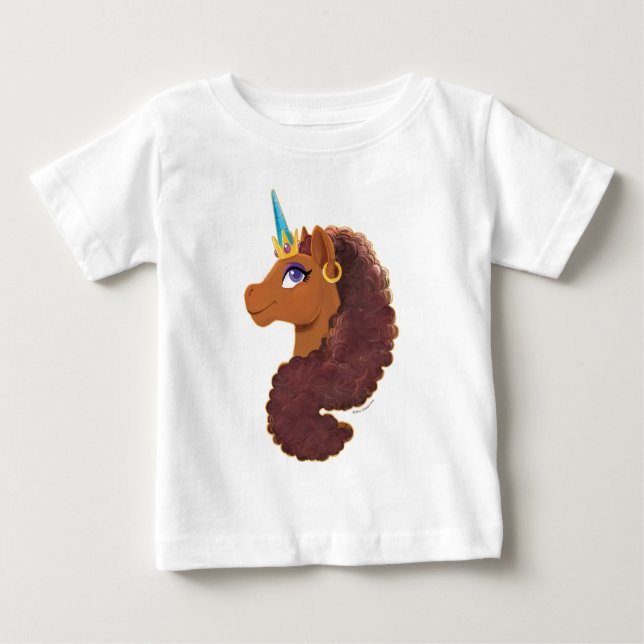 Afro Unicorn | Einzigartig Baby T-shirt (Vorderseite)
