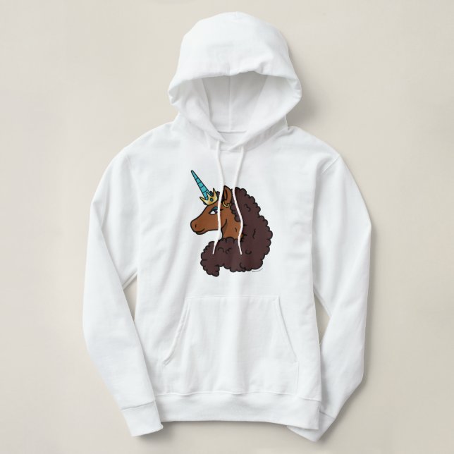 Afro Unicorn | Einzigartig Hoodie (Design vorne)