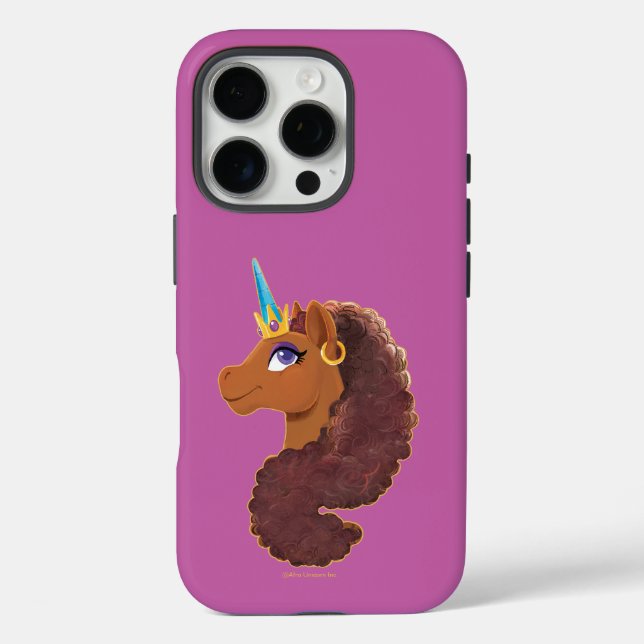Afro Unicorn | Einzigartig iPhone 16 Pro Hülle (Rückseite)