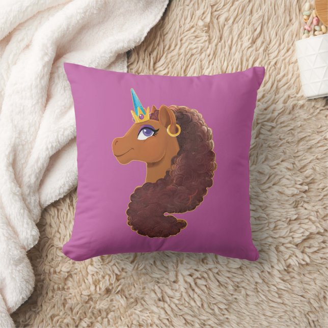 Afro Unicorn | Einzigartig Kissen (Decke)