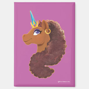 Afro Unicorn   Einzigartig Magnet