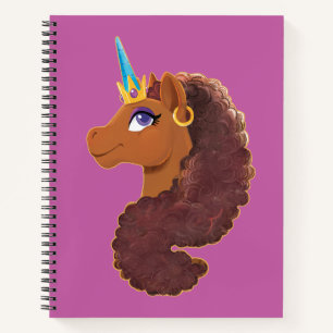 Afro Unicorn   Einzigartig Notizbuch