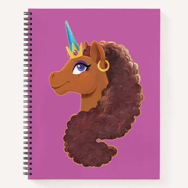 Afro Unicorn | Einzigartig Notizbuch (Vorderseite)