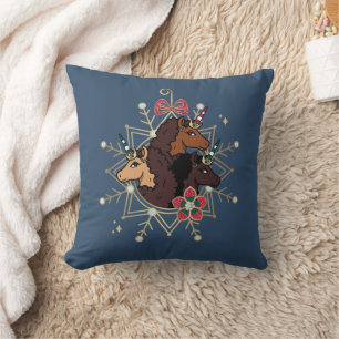 Afro Unicorn Festlicher Urlaub Magisch Kissen