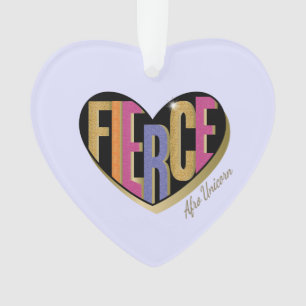Afro Unicorn Fierce Heart Design