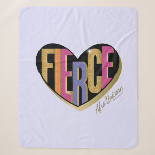 Afro Unicorn Fierce Herzdesign Sherpadecke