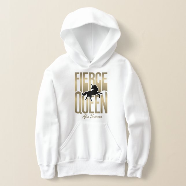Afro Unicorn Fierce Queen Hoodie (Ablage )