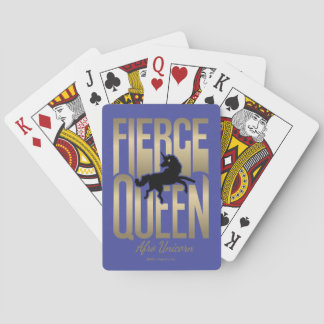 Afro Unicorn Fierce Queen Spielkarten