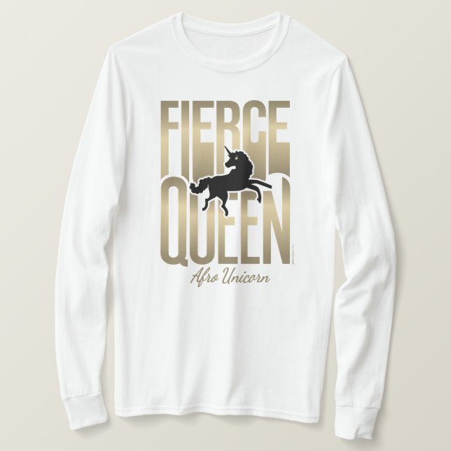 Afro Unicorn Fierce Queen T-Shirt (Design vorne)