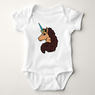 Afro Unicorn   Göttlich Baby Strampler