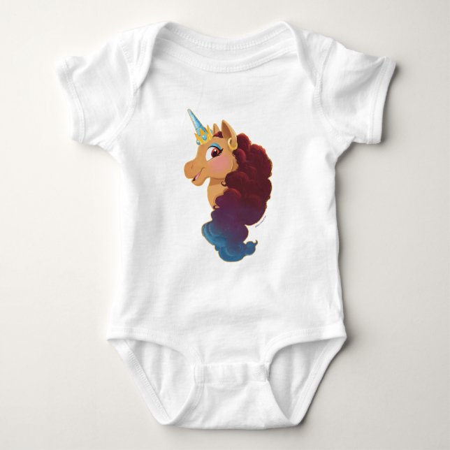 Afro Unicorn | Göttlich das Einhorn Baby Strampler (Vorderseite)