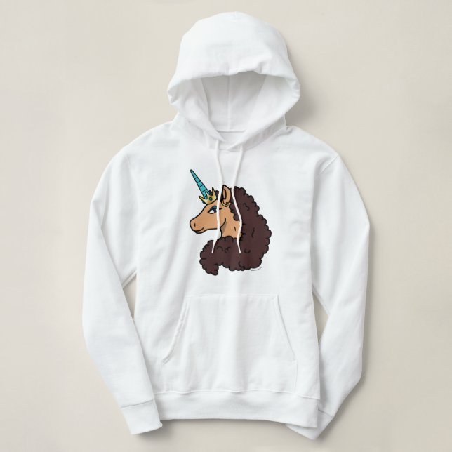 Afro Unicorn | Göttlich Hoodie (Design vorne)