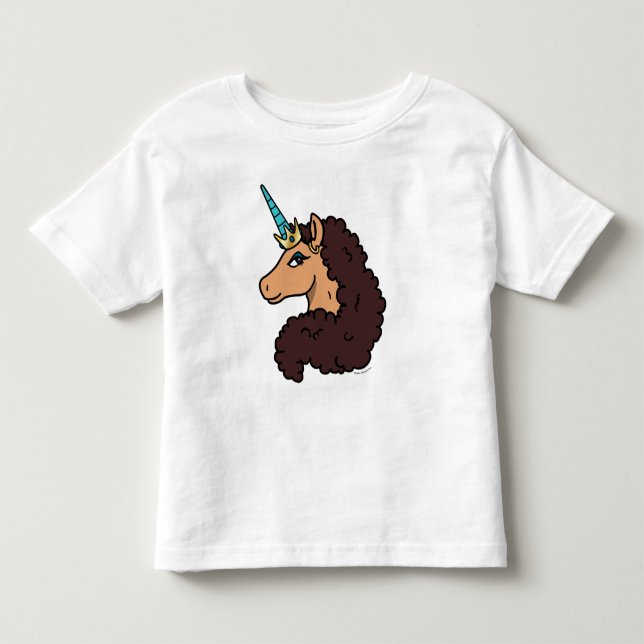 Afro Unicorn | Göttlich Kleinkind T-shirt (Vorderseite)