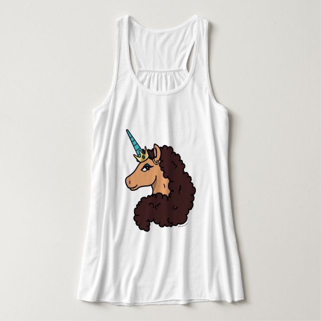 Afro Unicorn | Göttlich Tank Top (Design Vorderseite)