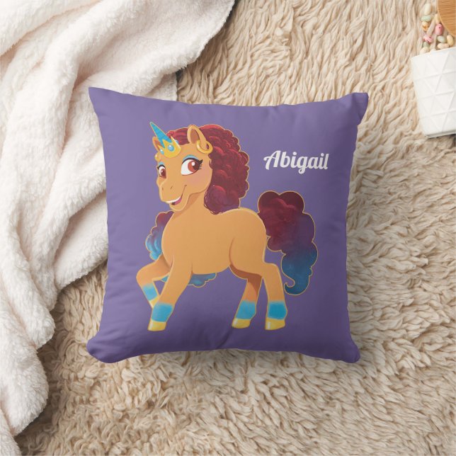 Afro Unicorn | göttliche Prancing Kissen (Decke)
