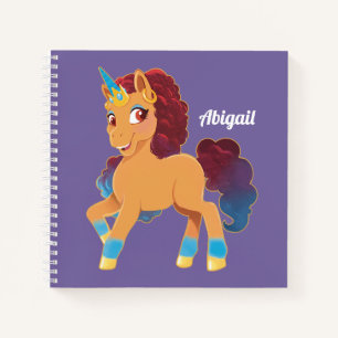 Afro Unicorn   göttliche Prancing Notizbuch