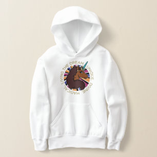 Afro Unicorn Living the Dream Design Hoodie