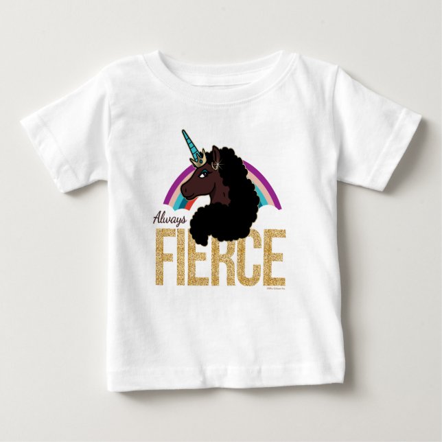 Afro Unicorn | Magical - Always Fierce Baby T-shirt (Vorderseite)