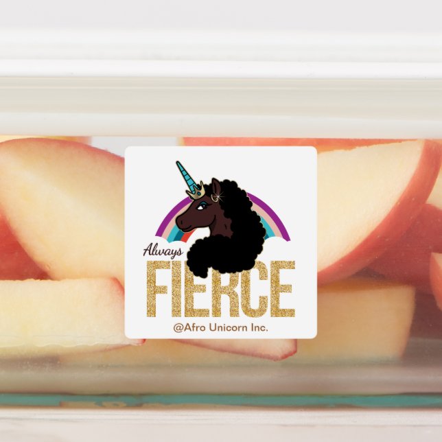 Afro Unicorn | Magical - Always Fierce Etiketten (Befestigt)