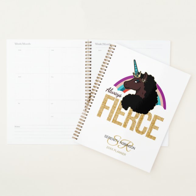 Afro Unicorn | Magical - Always Fierce Planer (Anzeige)
