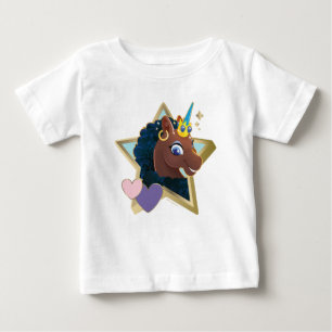 Afro Unicorn Magical Star Baby T-shirt