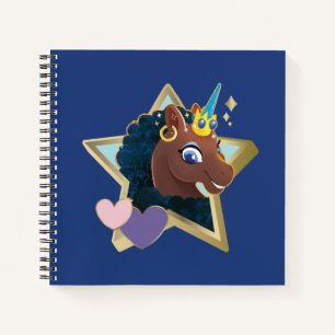 Afro Unicorn Magical Star Notizbuch